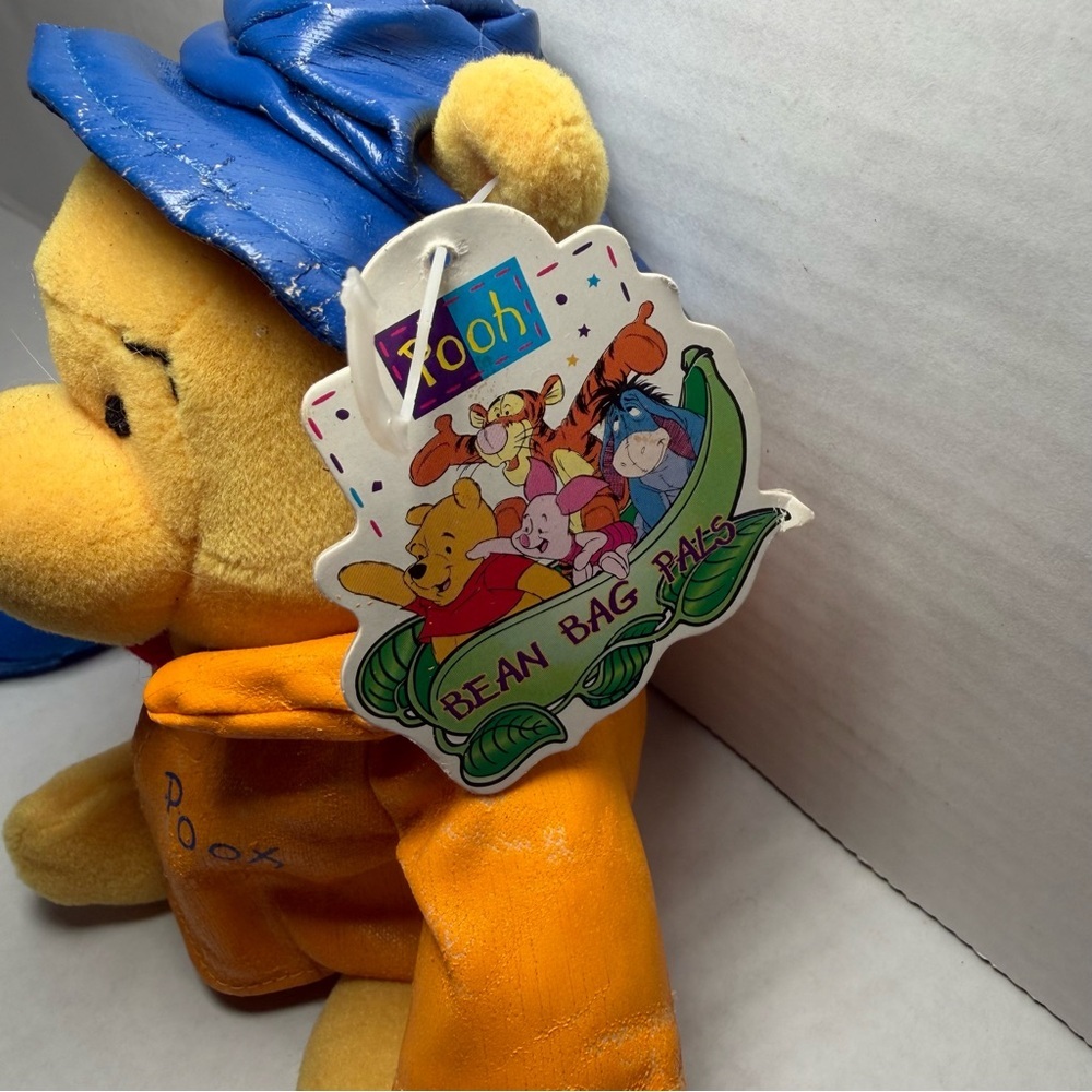 Vintage Disney Store Winnie the Pooh Raincoat Beanbag Plush - Picture 2 of 4